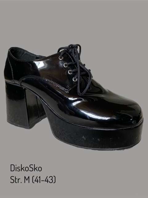 Disko sko sort plateau