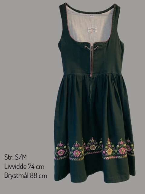 Tyroler Dirndl grøn str M
