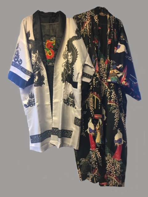 Kimono hvid og sort