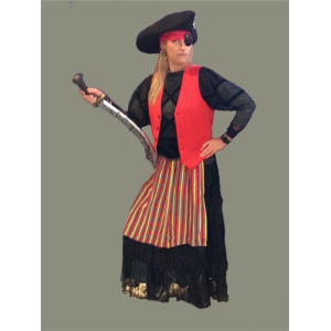 Pirat kostume dame